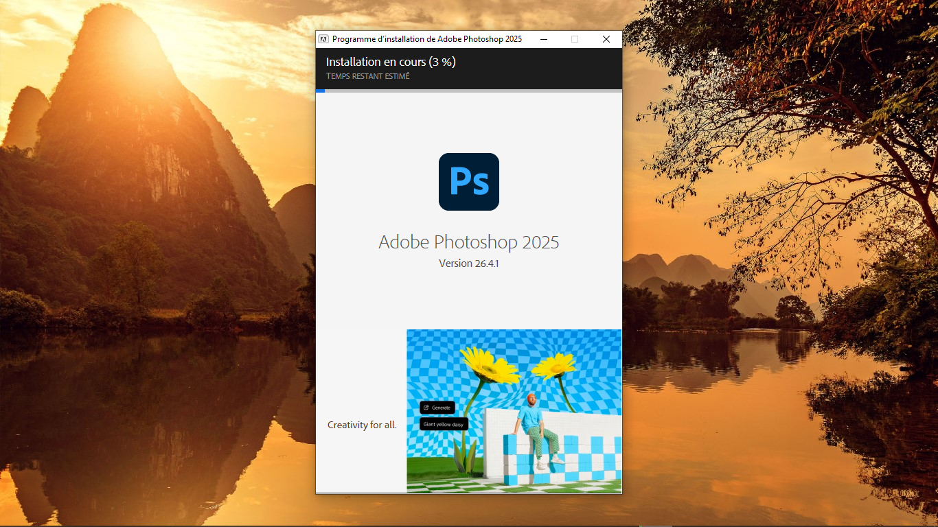 Interface Adobe Photoshop 2025
